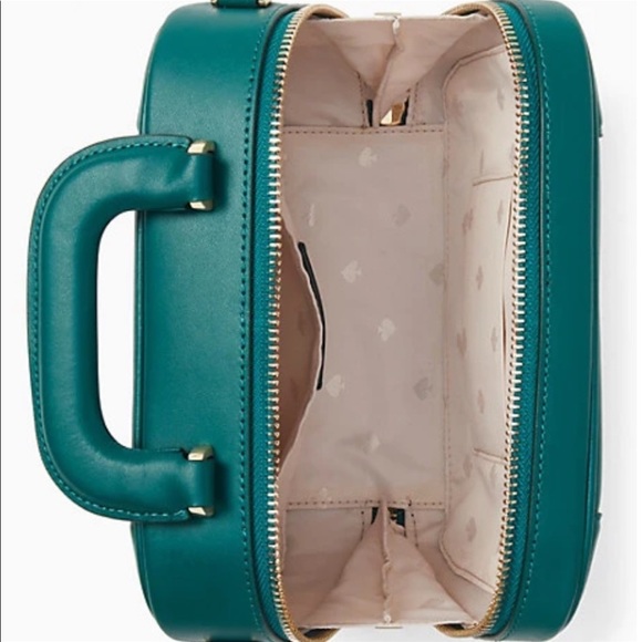 Kate Spade monstera leaves traveler trunk crossbody bag - Picture 13 of 13